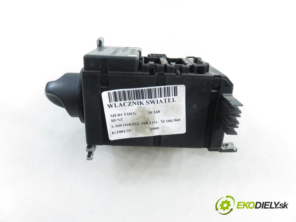 MERCEDES-BENZ KLASA A (W168) HB 2000 75,00 1.6 102 A 160  M 166.960 1598,00 prepínač svetlá 1685450104