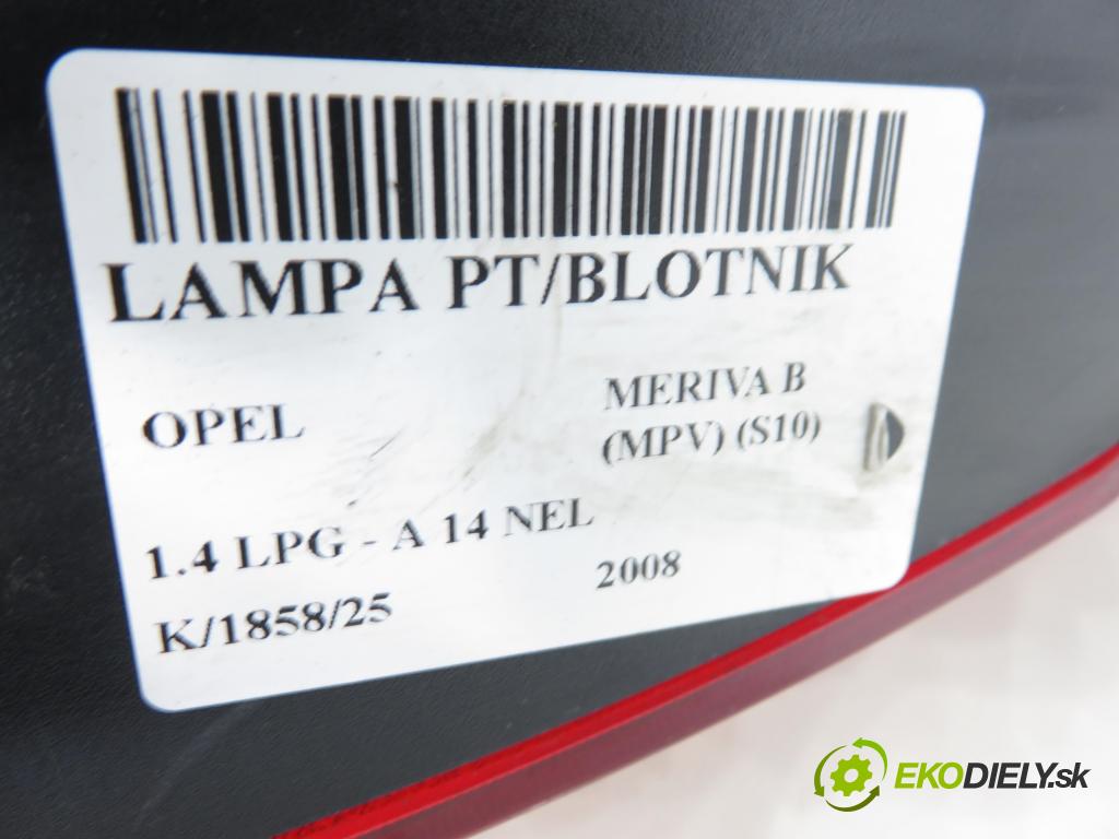 OPEL MERIVA B nadwozie wielkoprzestrzenne (MPV) (S10) MINIVAN 2008 88,00 1.4 LPG - A 14 NEL 1364,00 světlo pravé zadní 21638009
