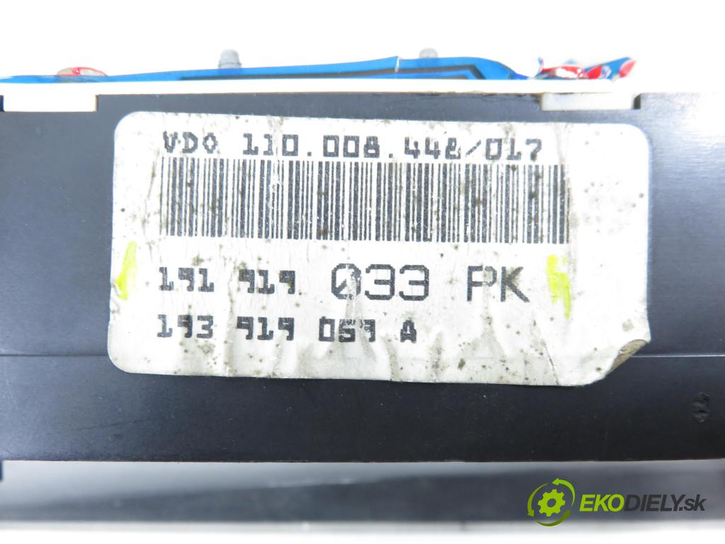 VW GOLF II (19E, 1G1) HB 1991 44,00 1.6 TD - 1V 1589,00 Prístrojovka na ODKAZ: 191919033PK