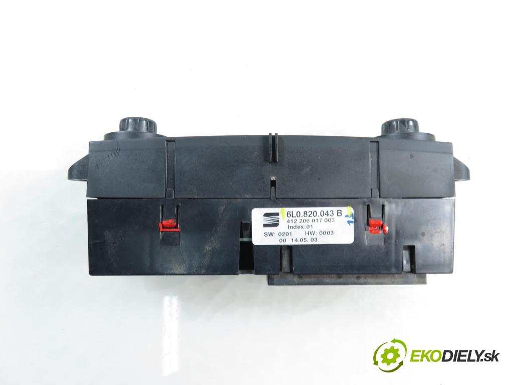 SEAT IBIZA III (6L1) HB 2003 96,00 1.9 TDI PD 130 - ASZ 1896,00 Panel topení KLIMATRONIK 6L0820043B