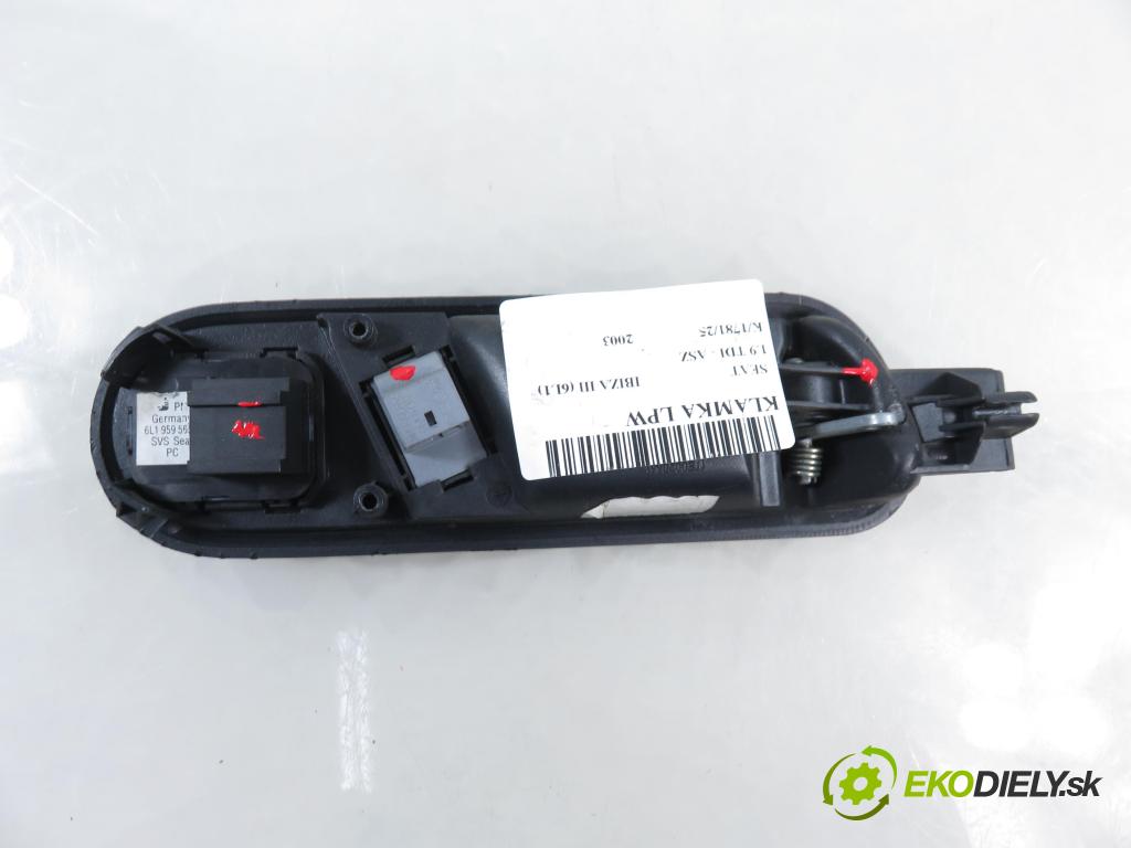 SEAT IBIZA III (6L1) HB 2003 96,00 1.9 TDI PD 130 - ASZ 1896,00 Kľučka LPW