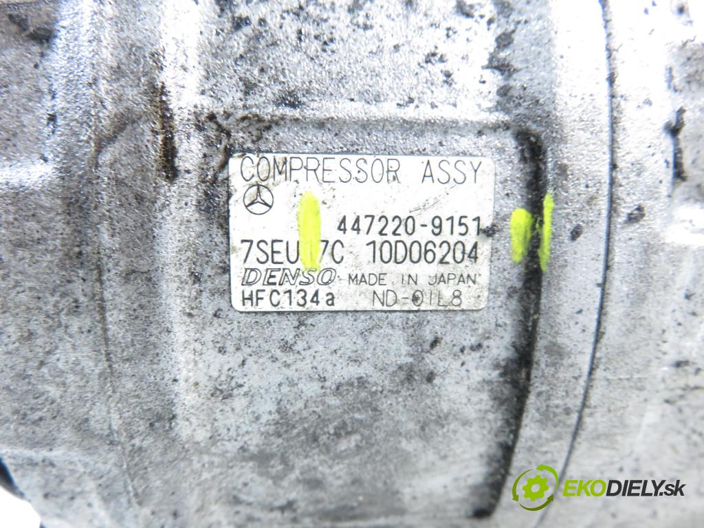 MERCEDES-BENZ KLASA S (W220) SEDAN 2003 191,00 S 400 CDI V8 260 - OM 628.960 3996,00 KOMPRESOR: klimatizace 4472209151 (Kompresor klimatizace)