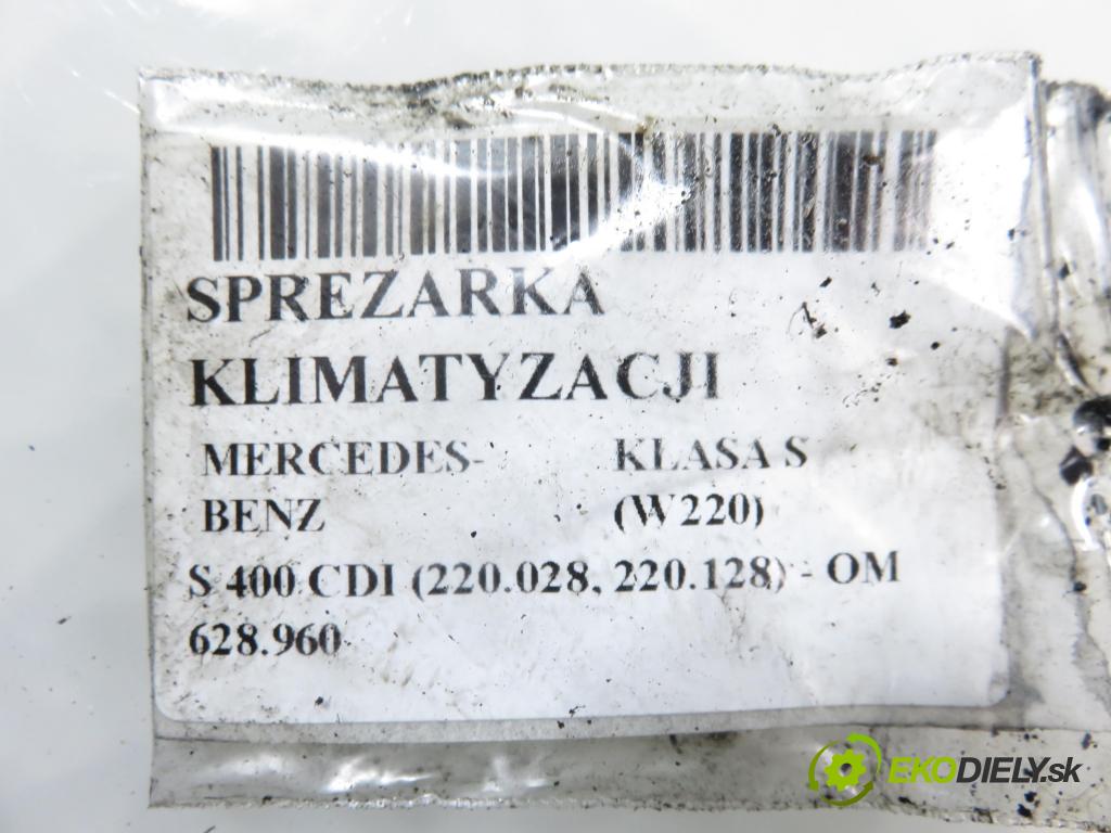 MERCEDES-BENZ KLASA S (W220) SEDAN 2003 191,00 S 400 CDI V8 260 - OM 628.960 3996,00 KOMPRESOR: klimatizace 4472209151 (Kompresor klimatizace)