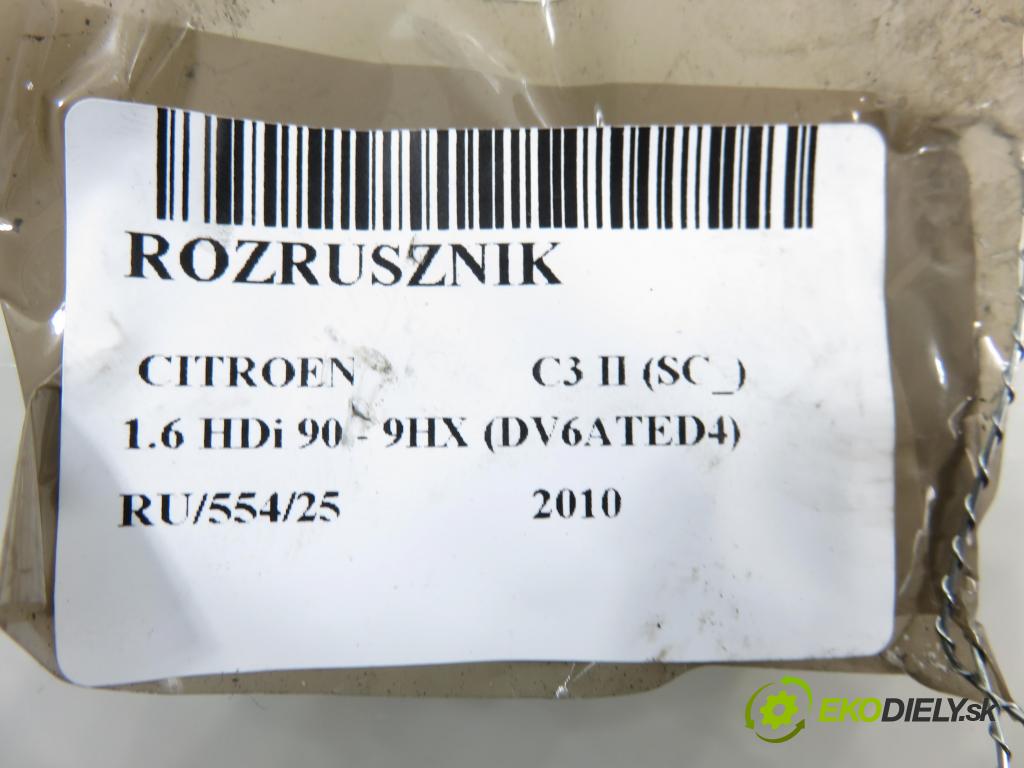 CITROEN C3 II (SC_) HB 2010 0,00 1.6 HDi 90 - 9HX (DV6ATED4) 1560,00 startér 9662854180 ; TS22E26 (Startér)