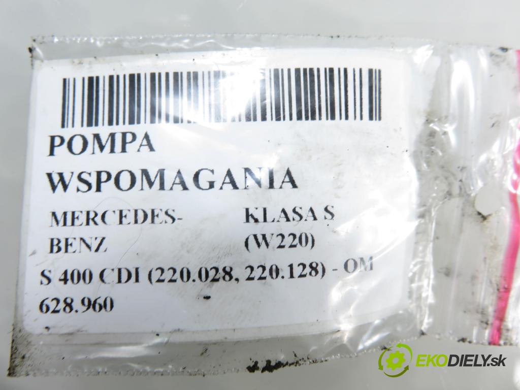MERCEDES-BENZ KLASA S (W220) SEDAN 2003 191,00 S 400 CDI V8 260 - OM 628.960 3996,00 Pumpa servočerpadlo 6282360010 (Servočerpadlo)