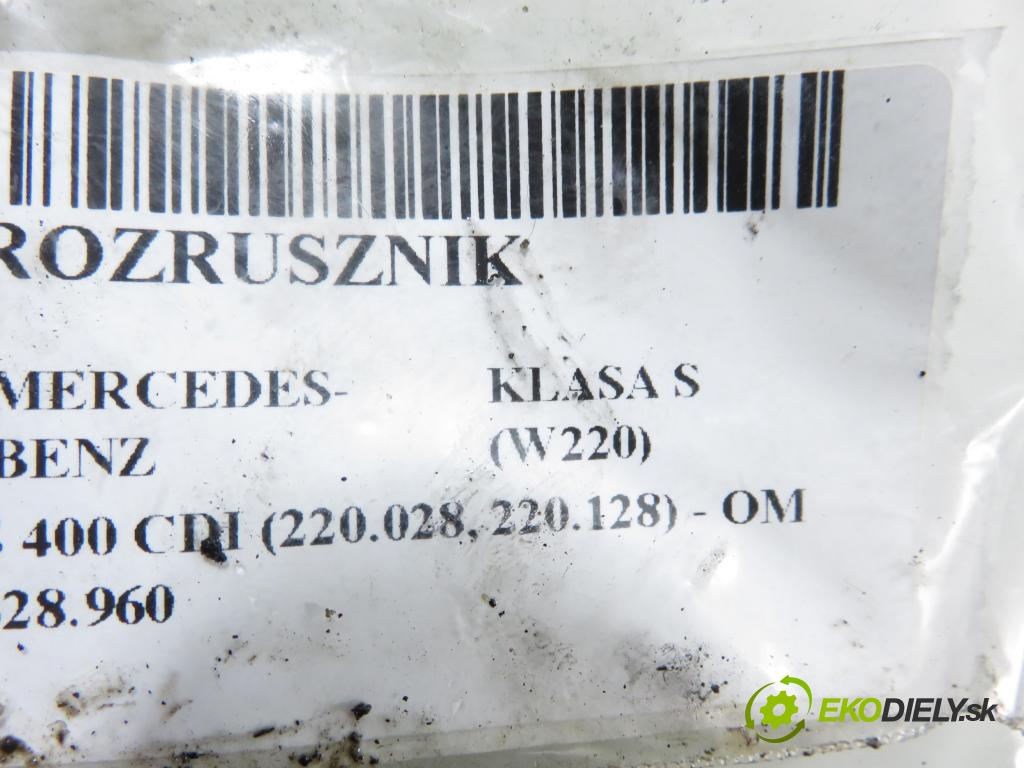 MERCEDES-BENZ KLASA S (W220) SEDAN 2003 191,00 S 400 CDI V8 260 - OM 628.960 3996,00 startér 0051512501 (Startér)