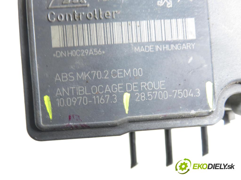 CITROEN C3 II (SC_) HB 2010 0,00 1.6 HDi 90 - 9HX (DV6ATED4) 1560,00 Pumpa ABS 10097011673 ; 9666392580 ; 28570075043 (Pumpa ABS)