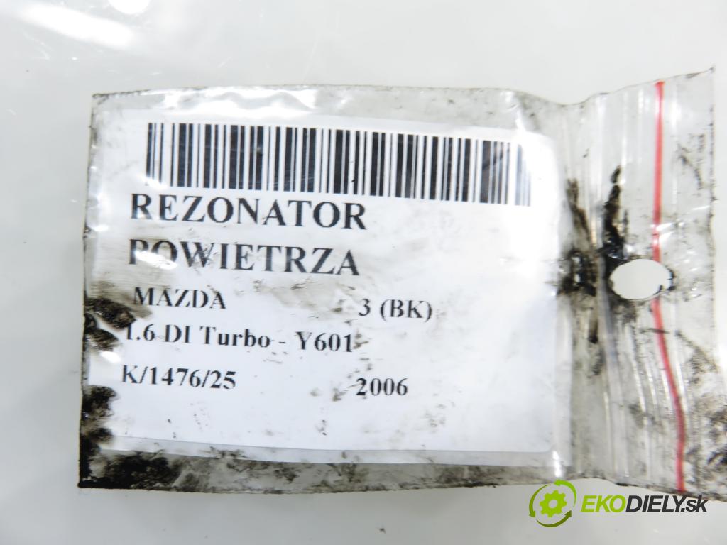 MAZDA 3 (BK) HB 2006 80,00 1.6 DI Turbo 109 - Y601 (PSA) 1560,00 rezonátor vzduchu 9655059180
