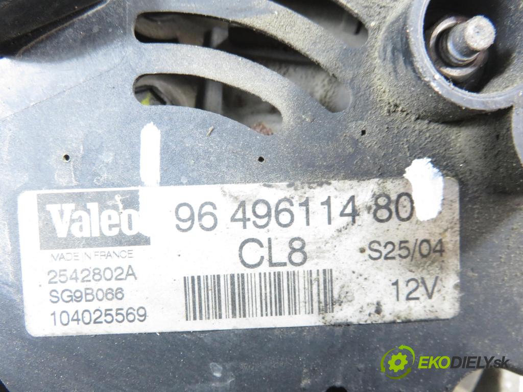 PEUGEOT 307 (3A/C) HB 2003 100,00 2.0 16V - RFN (EW10J4) 1997,00 Alternátor 9649611480 (Alternátor)