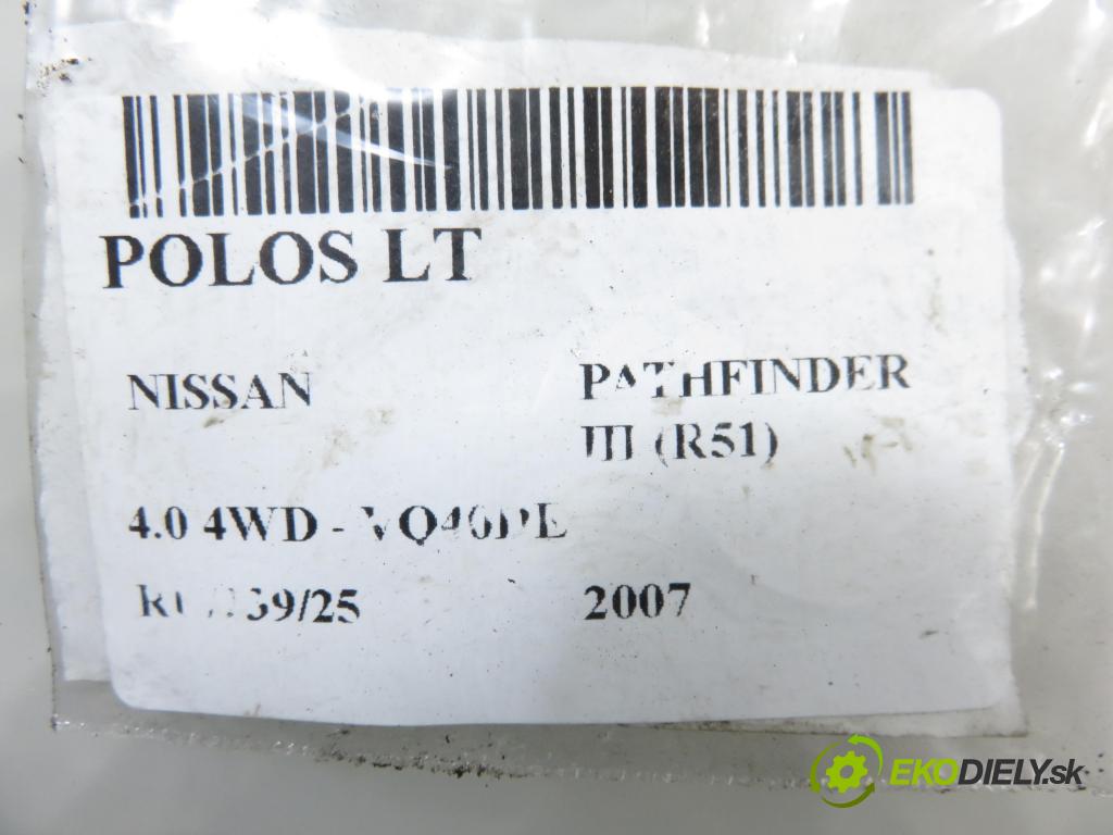 NISSAN PATHFINDER III (R51) TERENOWY 2007 198,00 4.0 4WD 269 - VQ40DE 3954,00 Poloos LT 