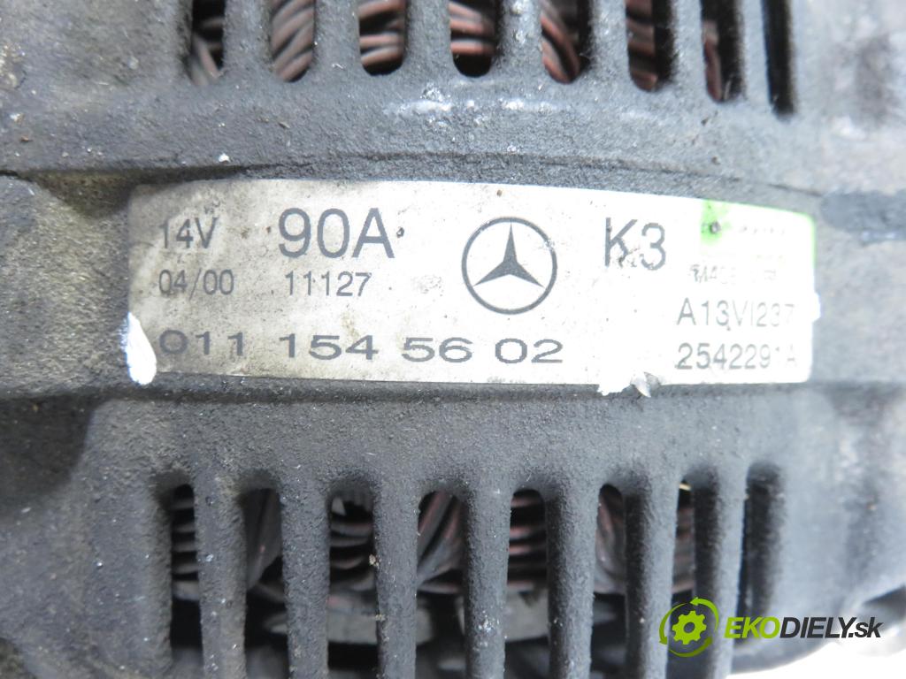 MERCEDES-BENZ KLASA A (W168) HB 2000 75,00 1.6 102 A 160 M 166.960 1598,00 Alternátor 0111545602 (Alternátor)