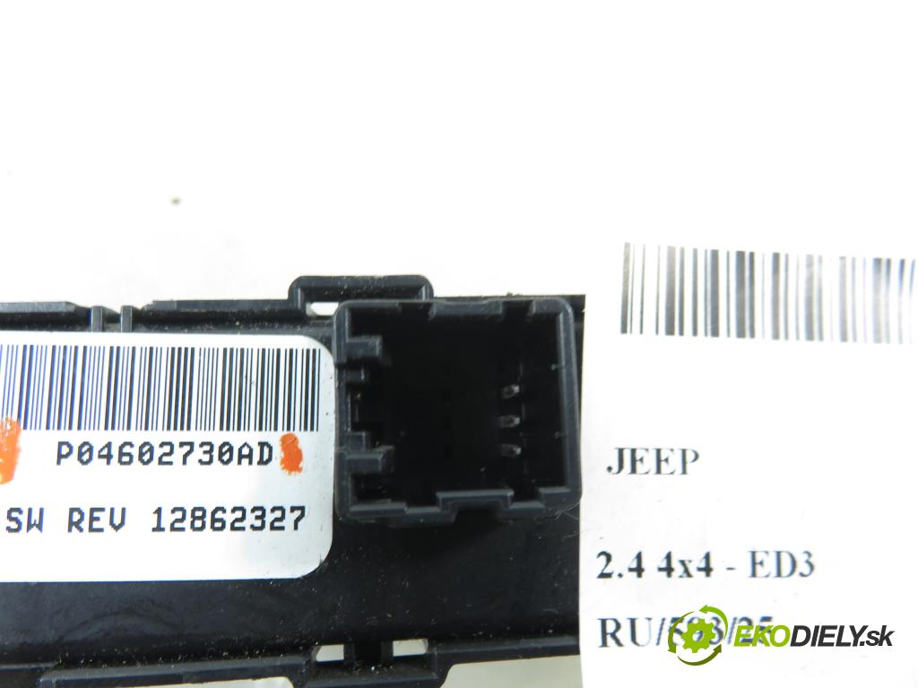 JEEP PATRIOT (MK74) SUV 2008 125,00 2.4 4x4 - 170 DOHC 16V Dual VVT (ED3) 2360,00 prepínač výstražných (núdzových) P04602730AD