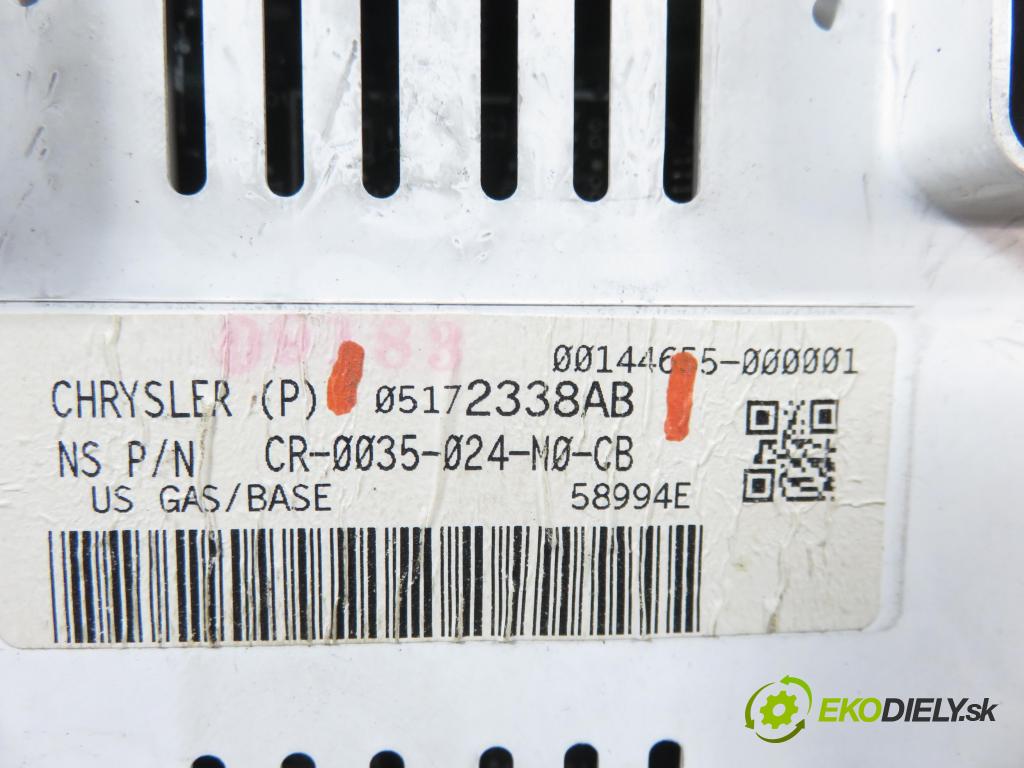JEEP PATRIOT (MK74) SUV 2008 125,00 2.4 4x4 - 170 DOHC 16V Dual VVT (ED3) 2360,00 Prístrojovka elektrický 05172338AB