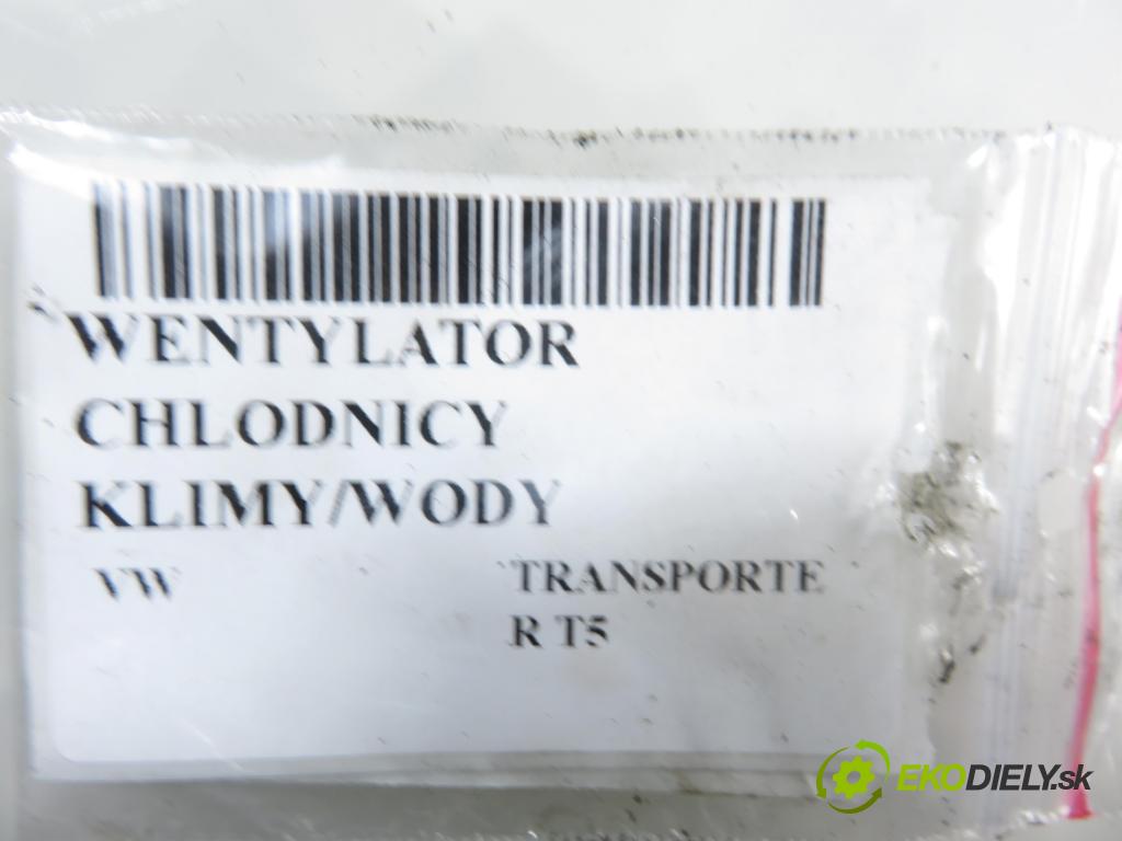 VW TRANSPORTER V Skrzynia (7HA, 7HH, 7EA, 7EH) FURGON 2005 77,00 1.9 TDI PD 105 - AXB 1896,00 Ventilátor chladič klíma/voda 7H0121207F ; 0130303917 ; 0130303290