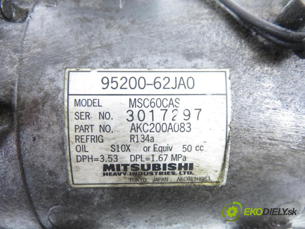 SUZUKI SWIFT III (MZ, EZ) HB 2007 68,00 1.3 4x4 (RS 413) - M13A 1328,00 KOMPRESOR: klimatizace 9520062JA0 ; MSC60CAS (Kompresor klimatizace)