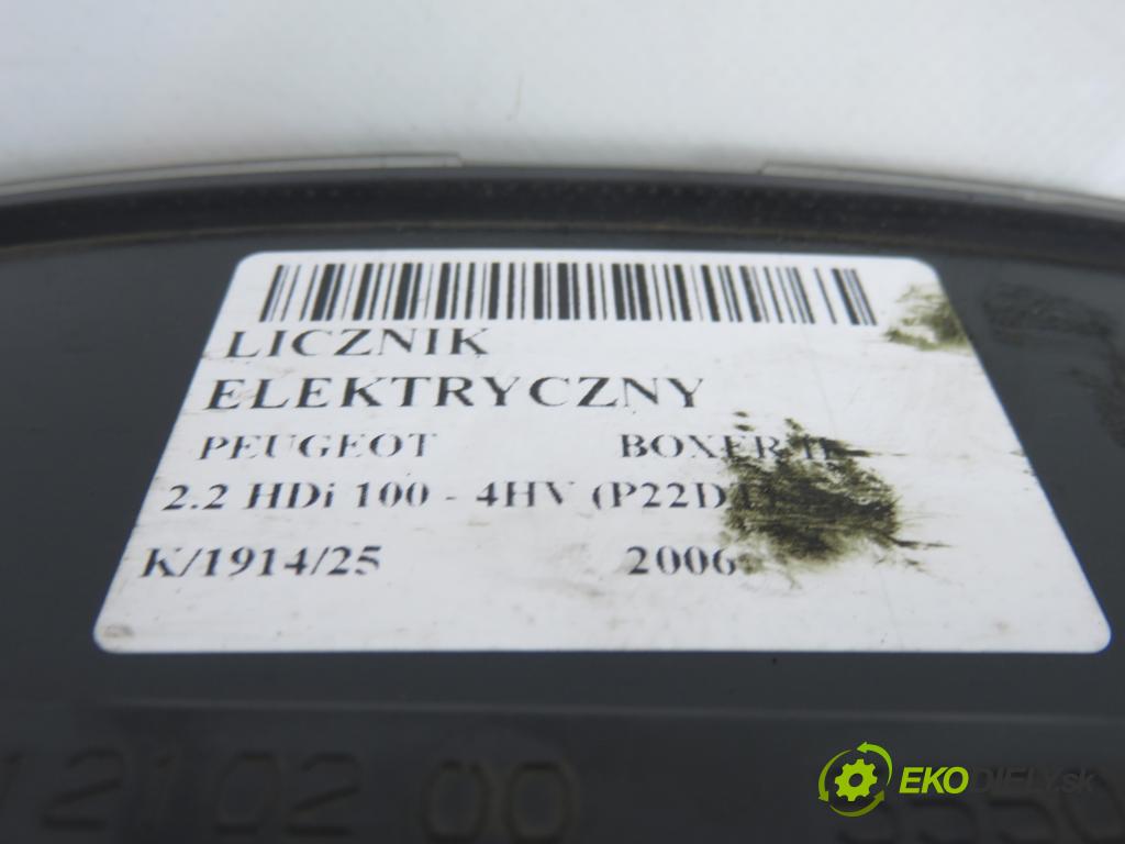 PEUGEOT BOXER Skrzynia FURGON 2006 74,00 2.2 HDi 100 - 4HV (P22DTE) 2198,00 Prístrojovka elektrický 1340672080 ; 503001210200