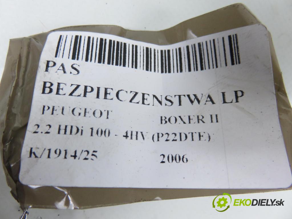 PEUGEOT BOXER Skrzynia FURGON 2006 74,00 2.2 HDi 100 - 4HV (P22DTE) 2198,00 Držiak bezpečnostný LP 04167126