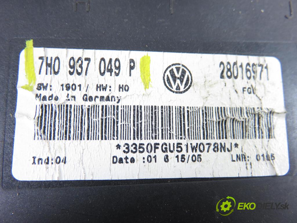 VW TRANSPORTER V Skrzynia (7HA, 7HH, 7EA, 7EH) FURGON 2006 96,00 2.5 TDI - AXD 2461,00 MODUL komfortu 7H0937049P