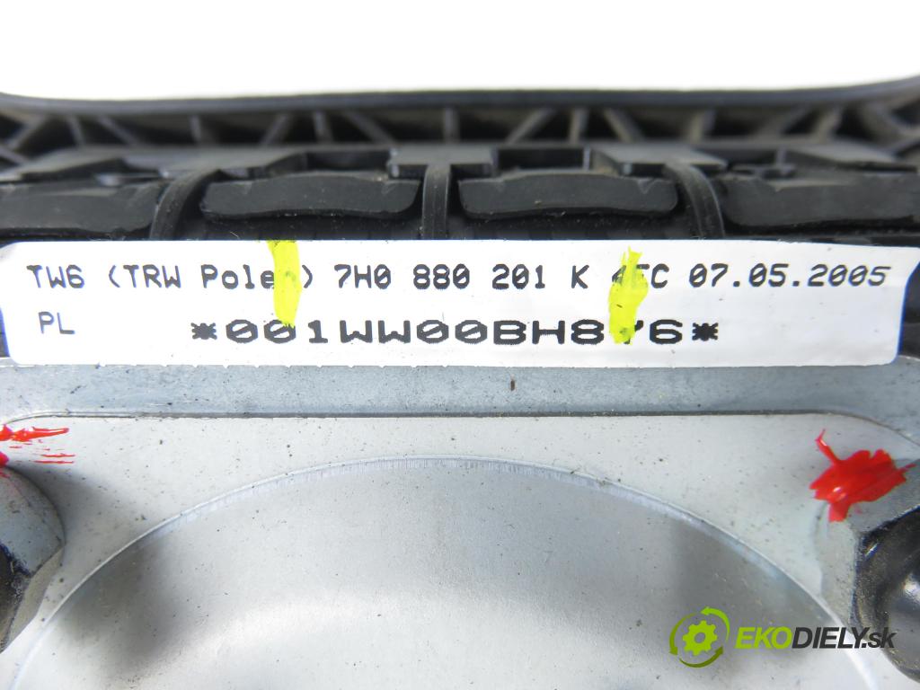 VW TRANSPORTER V Skrzynia (7HA, 7HH, 7EA, 7EH) FURGON 2006 96,00 2.5 TDI - AXD 2461,00 AirBag air BAG volantu 7H0880201K