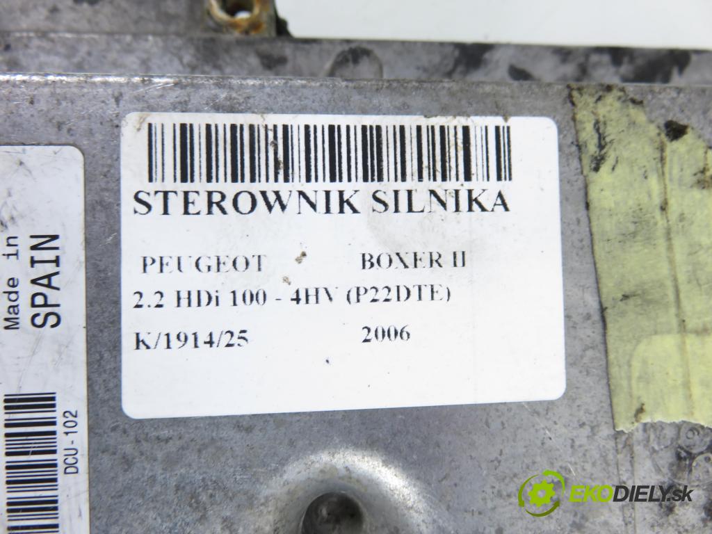 PEUGEOT BOXER Skrzynia FURGON 2006 74,00 2.2 HDi 100 - 4HV (P22DTE) 2198,00 Riadiaca jednotka Motor 9663289080 ; 9661256980