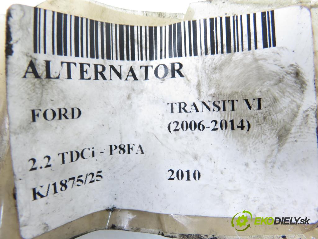 FORD TRANSIT TOURNEO Autobus BUS 2010 63,00 2.2 TDCi - P8FA 2198,00 Alternátor  (Alternátor)