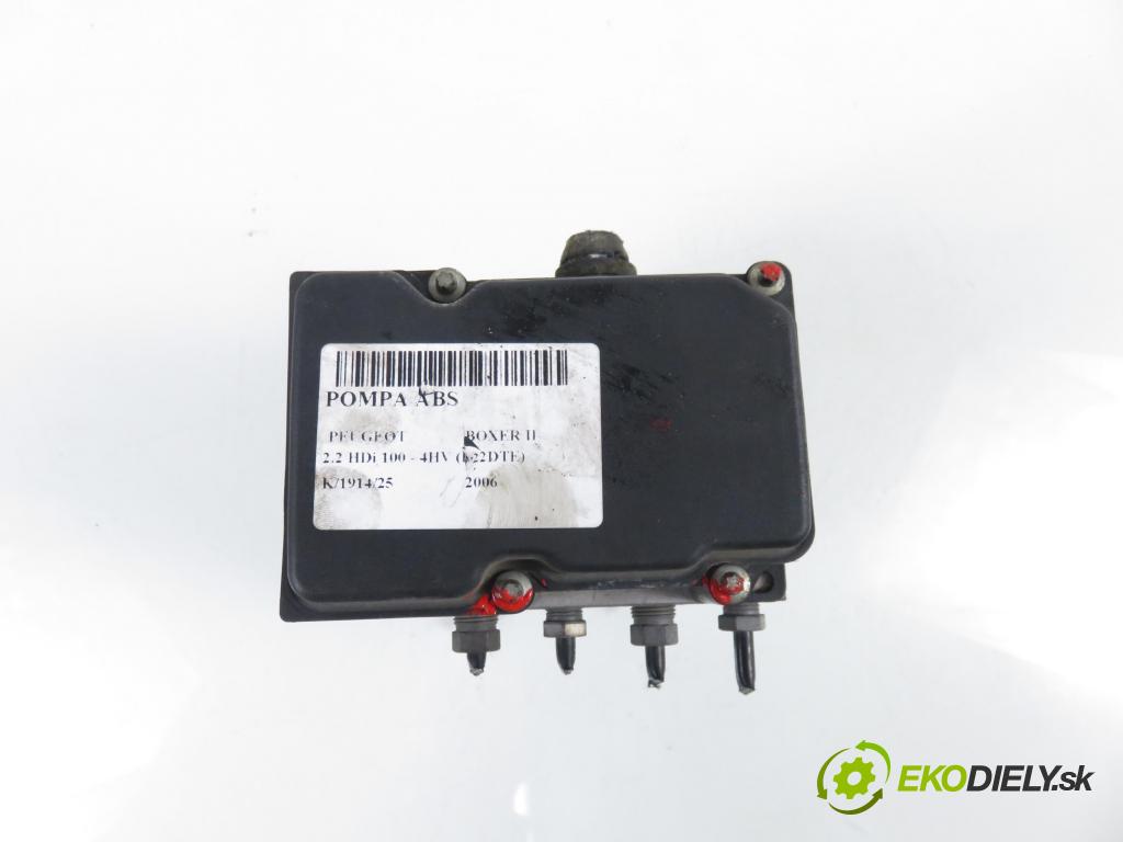 PEUGEOT BOXER Skrzynia FURGON 2006 74,00 2.2 HDi 100 - 4HV (P22DTE) 2198,00 Pumpa ABS 0265800461 ; 00517250970 (Pumpa ABS)