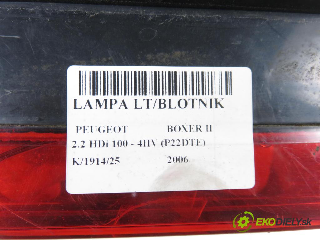 PEUGEOT BOXER Skrzynia FURGON 2006 74,00 2.2 HDi 100 - 4HV (P22DTE) 2198,00 Svetlo ľavé zadné 1344050080