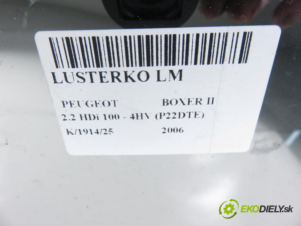 PEUGEOT BOXER Skrzynia FURGON 2006 74,00 2.2 HDi 100 - 4HV (P22DTE) 2198,00 zpětné zrcátko