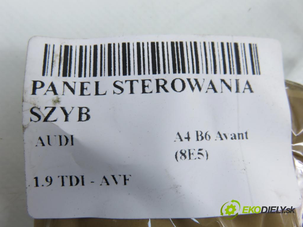 AUDI A4 Avant (8E5, B6) KOMBI 2003 96,00 1.9 TDI PD 130 - AVF 1896,00 Panel ovládania okien 8Z0959851E