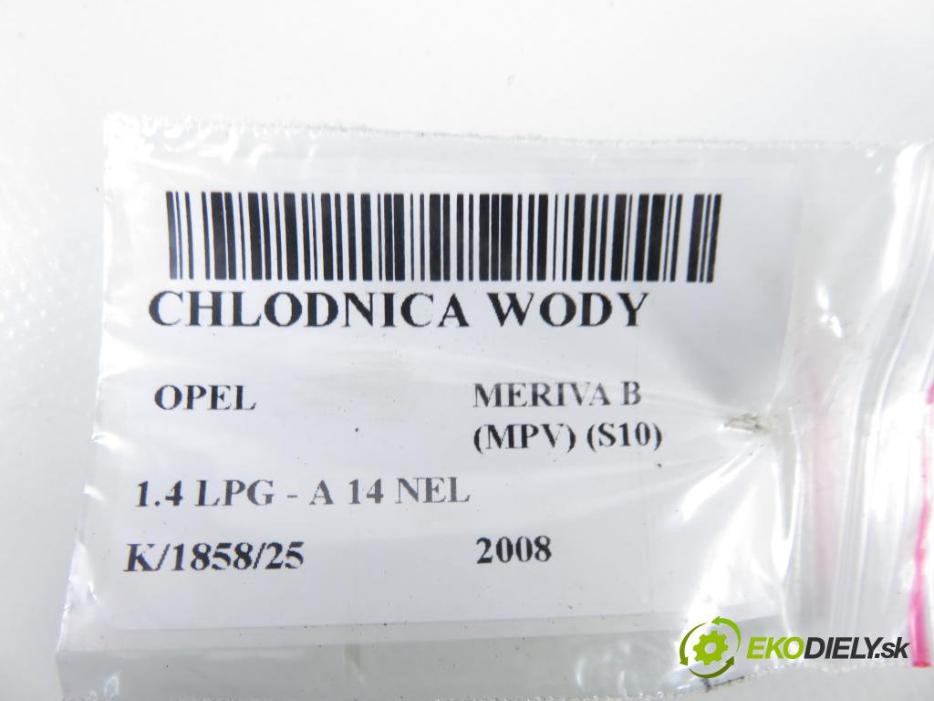 OPEL MERIVA B nadwozie wielkoprzestrzenne (MPV) (S10) MINIVAN 2008 88,00 1.4 LPG - A 14 NEL 1364,00 chladič vody 13283247