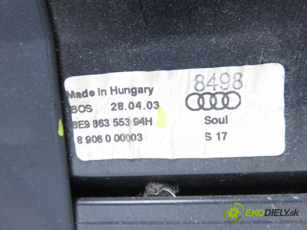 AUDI A4 Avant (8E5, B6) KOMBI 2003 96,00 1.9 TDI PD 130 - AVF 1896,00 Roleta kufor 8E986355394H