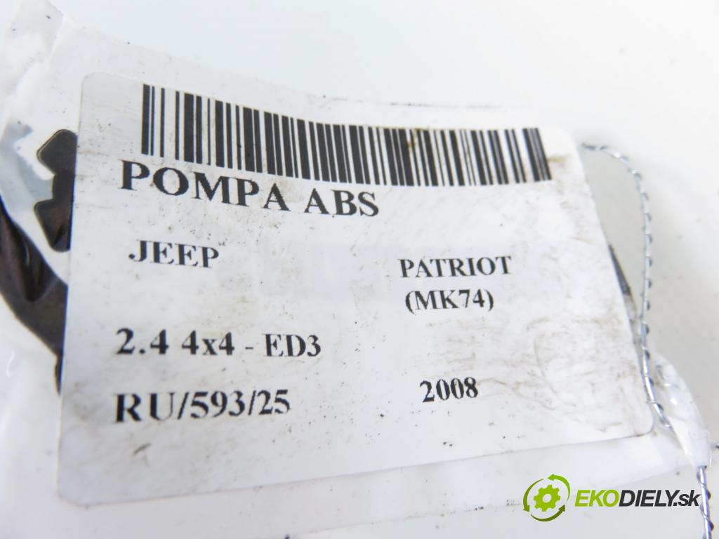 JEEP PATRIOT (MK74) SUV 2008 125,00 2.4 4x4 - 170 DOHC 16V Dual VVT (ED3) 2360,00 Pumpa ABS P68028215AD (Pumpa ABS)