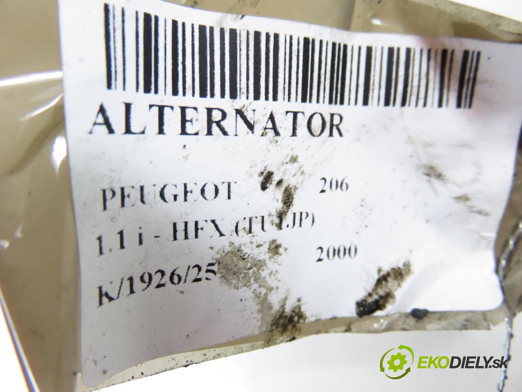 PEUGEOT 206 liftback (2A/C) HB 2000 440,00 1.1 i - HFX (TU1JP) 1124,00 Alternátor  (Alternátor)