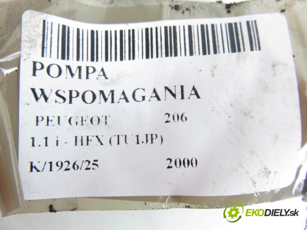 PEUGEOT 206 liftback (2A/C) HB 2000 440,00 1.1 i - HFX (TU1JP) 1124,00 Pumpa servočerpadlo 26079836QN ; 9636868880 (Servočerpadlo)