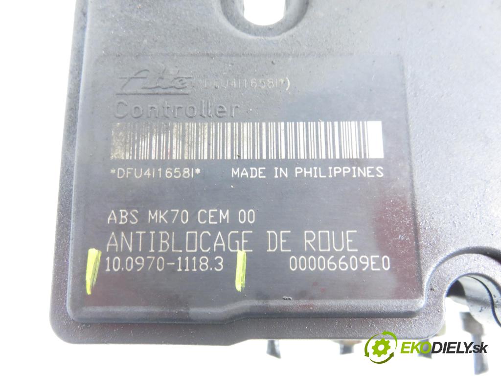 CITROEN C3 I (FC_) HB 2004 54,00 1.4 i - KFV (TU3JP) 1360,00 Pumpa ABS 10097011183 ; 10020700164 ; 9652182680 (Pumpa ABS)