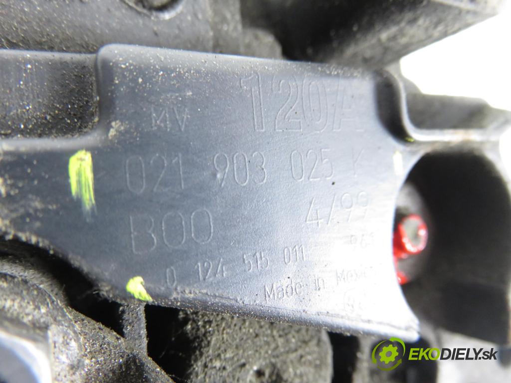 AUDI A4 Avant (8E5, B6) KOMBI 2003 96,00 1.9 TDI PD 130 - AVF 1896,00 Alternátor 021903025K ; 0124515011 ; 0986044460 (Alternátor)