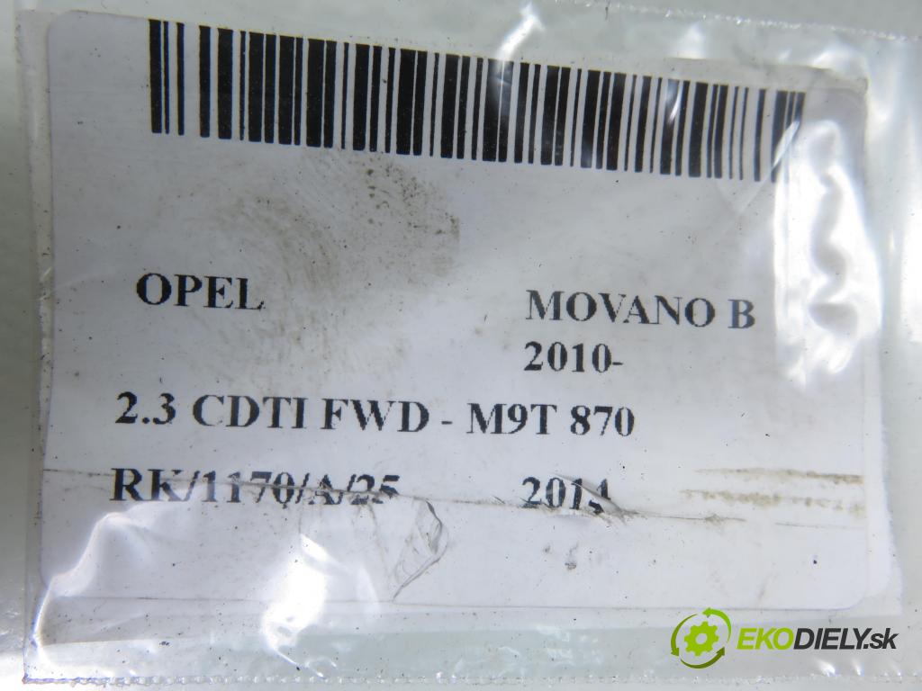 OPEL MOVANO B Platforma / podwozie (X62) FURGON 2014 81,00 2.3 CDTI FWD - M9T 870 2299,00 vložka svetla ľavy zadné 17109800