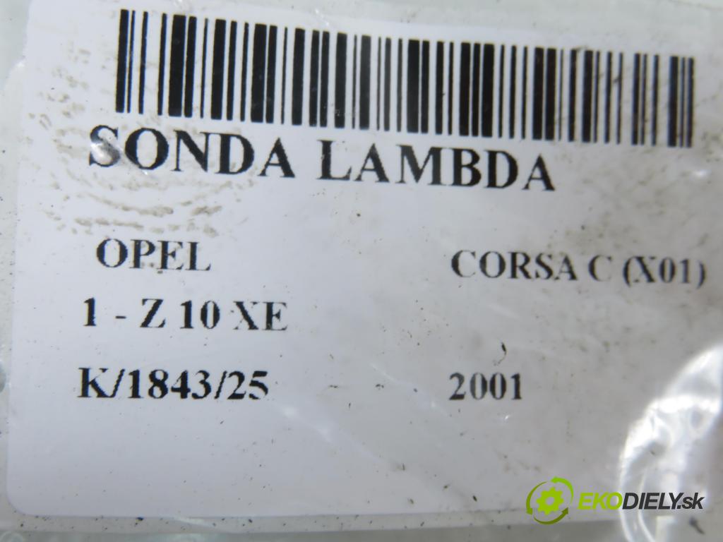 OPEL CORSA C (X01) HB 2001 43,00 1.0 12V 58 - Z 10 XE 973,00 sonda lambda 0258006172 (Lambda sonda)