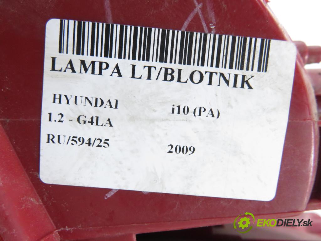 HYUNDAI i10 (PA) HB 2009 57,00 1.2 16V - G4LA 1248,00 Svetlo ľavé zadné 924010X0XX