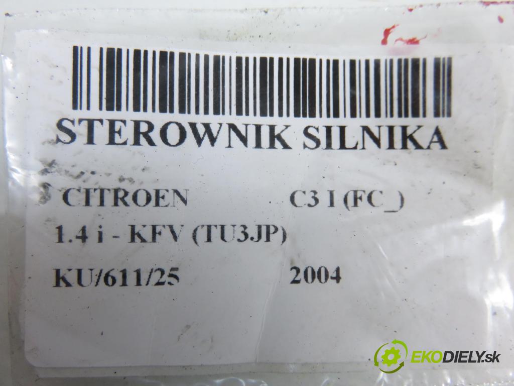 CITROEN C3 I (FC_) HB 2004 54,00 1.4 i - KFV (TU3JP) 1360,00 Riadiaca jednotka Motor 9657018180 ; 9649433980