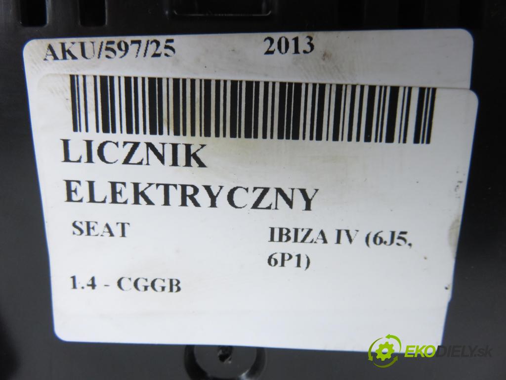 SEAT IBIZA IV (6J5, 6P1) HB 2013 63,00 1.4 - CGGB 1390,00 Prístrojovka elektrický 6J0920904K