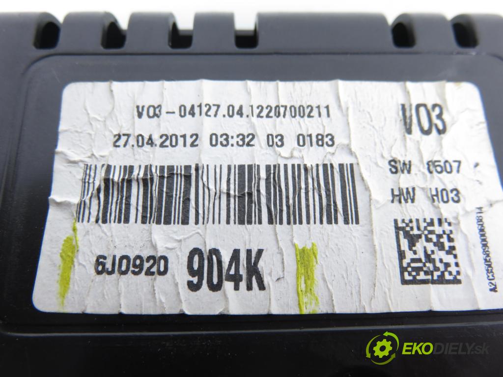 SEAT IBIZA IV (6J5, 6P1) HB 2013 63,00 1.4 - CGGB 1390,00 Prístrojovka elektrický 6J0920904K