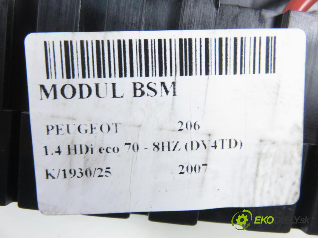 PEUGEOT 206 liftback (2A/C) HB 2007 50,00 1.4 HDi 8V 70 - 8HZ 1398,00 MODUL BSM 9657608880