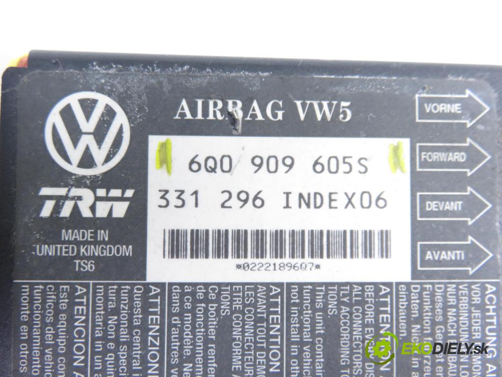 VW POLO (9N_) HB 2004 40,00 1.2 6V 54 - AWY 1198,00 MODUL air BAG 6Q0909605S