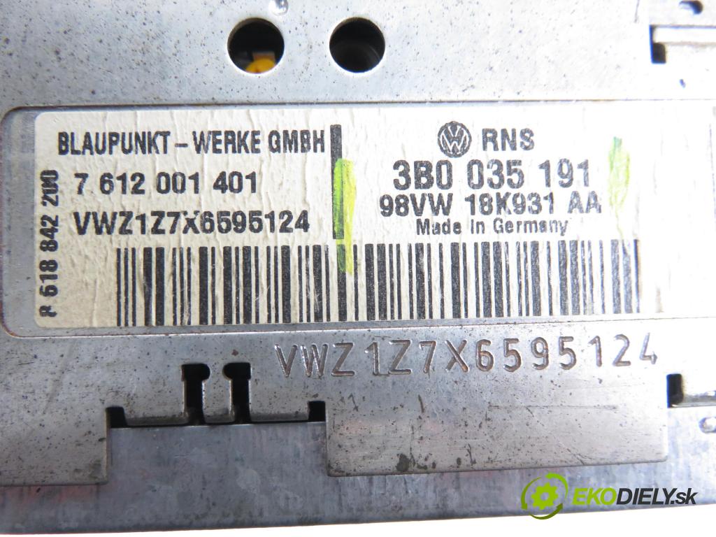 VW SHARAN (7M8, 7M9, 7M6) HB 1999 81,00 1.9 TDI 110 - AFN 1896,00 RADIO CD 3B0035191 ; 98VW18K931AA