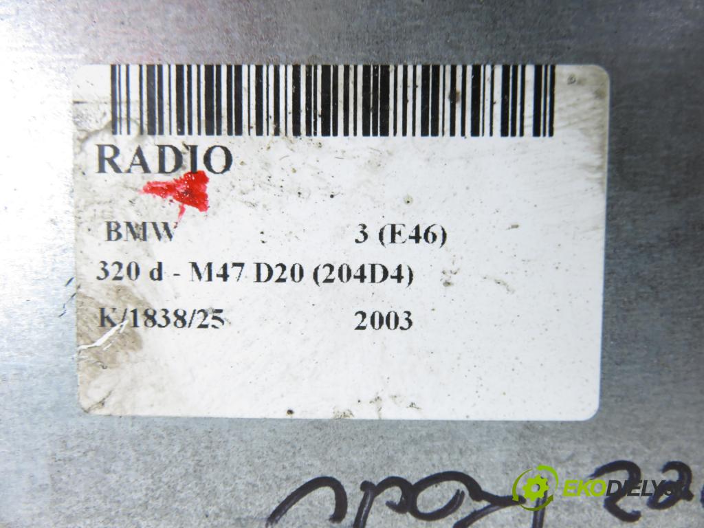 BMW 3 (E46) SEDAN 2003 110,00 320 d 150 - M47 D20 (204D4) 1995,00 RADIO Modul 6923841