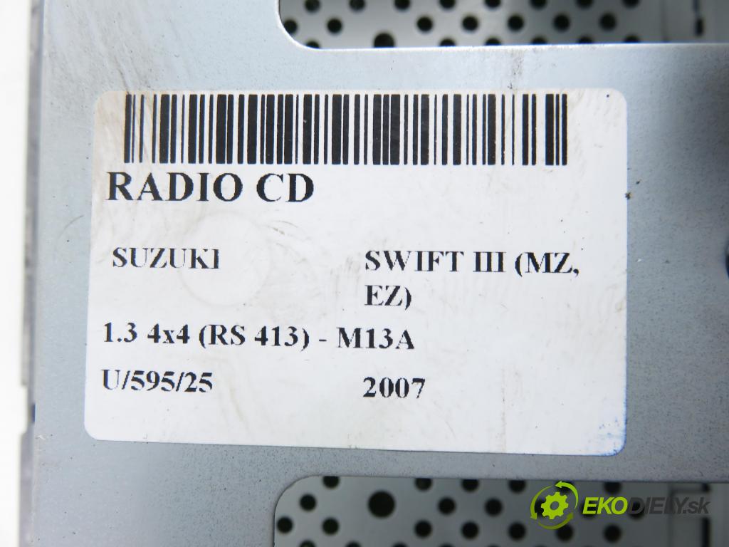 SUZUKI SWIFT III (MZ, EZ) HB 2007 68,00 1.3 4x4 (RS 413) - M13A 1328,00 RADIO CD 3910162J1