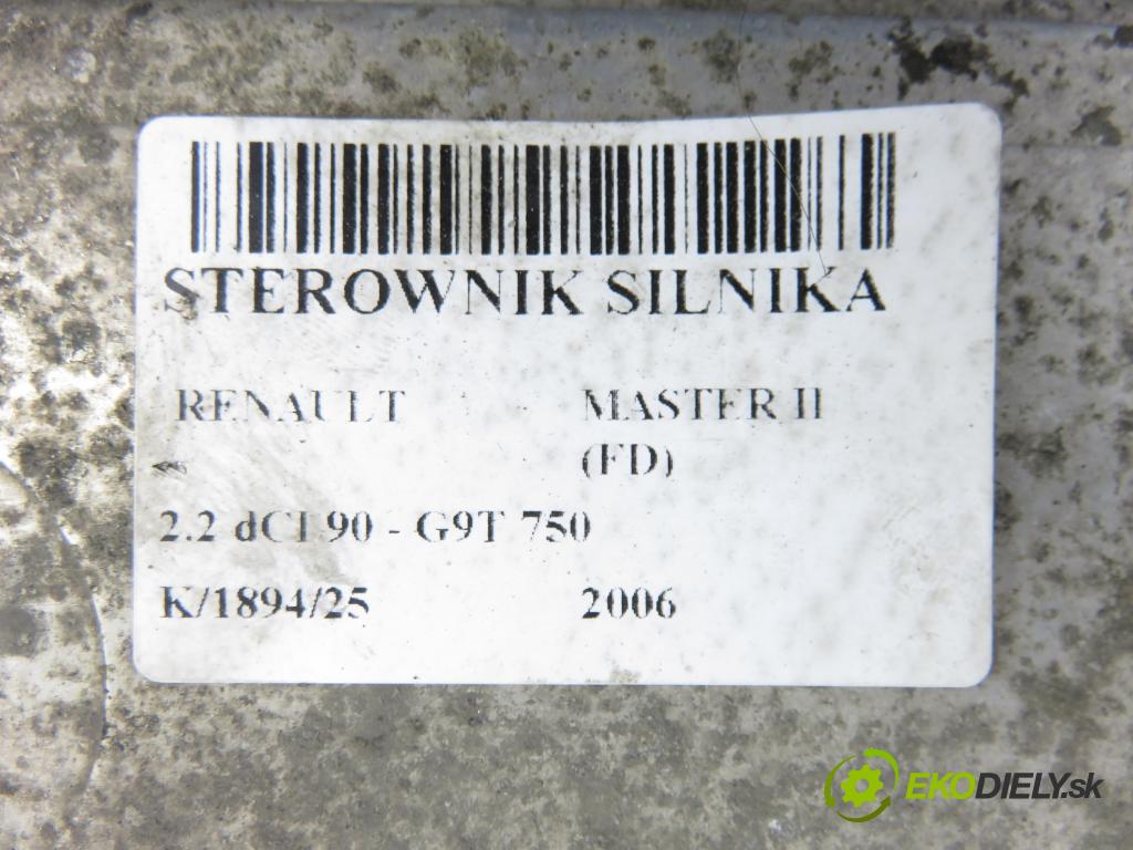 RENAULT MASTER II Skrzynia (FD) FURGON 2006 66,00 2.2 dCI 90 - G9T 750 2188,00 Riadiaca jednotka Motor 0281011432 ; 8200311550 ; 8200311553