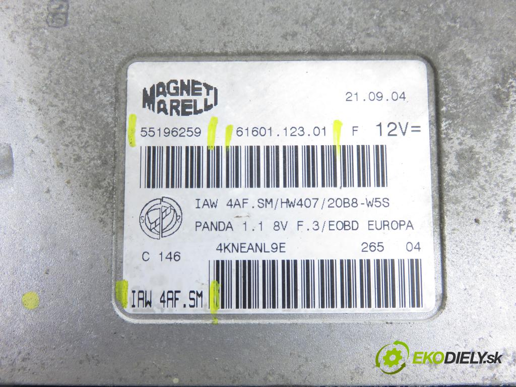 FIAT PANDA (169_) HB 2003 40,00 1.1 54 - 187 A1.000 1108,00 Riadiaca jednotka Motor IAW4AFSM ; 55196259 ; 6160112301