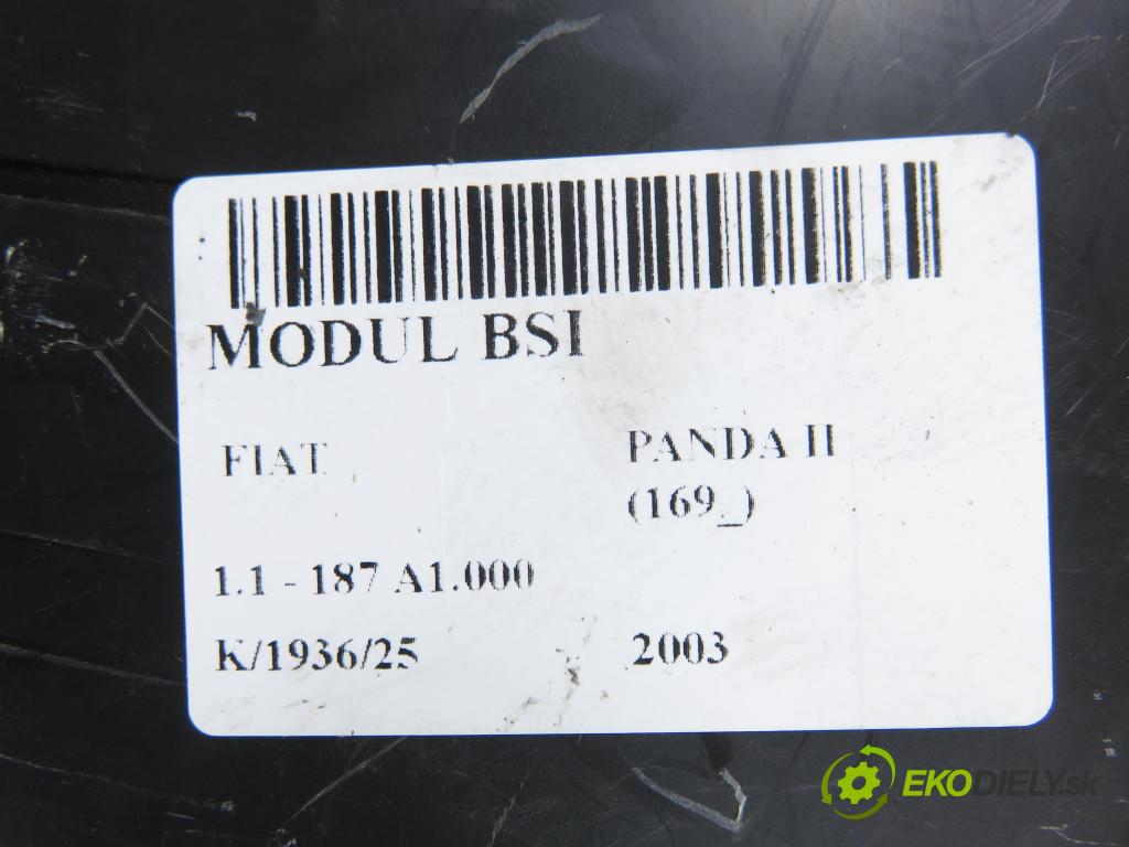 FIAT PANDA (169_) HB 2003 40,00 1.1 54 - 187 A1.000 1108,00 MODUL BSI 51740048 ; S118578010C